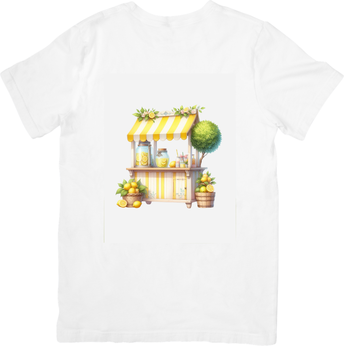 Watercolor Lemonade Stand T-Shirt | Cute Summer Market Graphic Tee | Sunny Day Gift