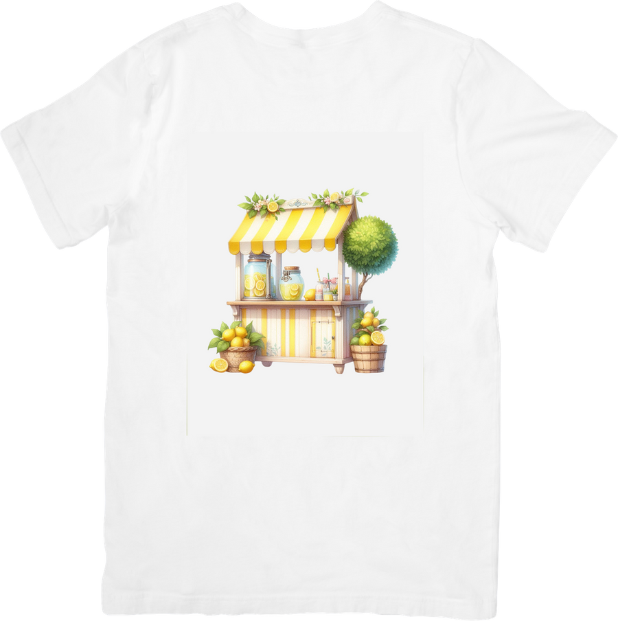 Watercolor Lemonade Stand T-Shirt | Cute Summer Market Graphic Tee | Sunny Day Gift