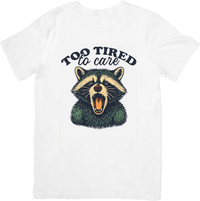 Thumbnail for Too Tired To Care Raccoon T-Shirt Funny Tired Animal Graphic Tee Sarcastic Gift