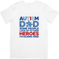 Thumbnail for Autism Dad Heroes I Am Raising Mine T-Shirt Patriotic Awareness Graphic Tee Father Gift