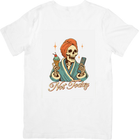 Thumbnail for Not Today Skeleton Lazy Day T-Shirt Funny Retro Couch Vibes Graphic Tee