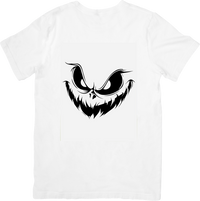 Thumbnail for Scary Jack O Lantern Face T-Shirt | Spooky Halloween Graphic Tee | Creepy Pumpkin Gift