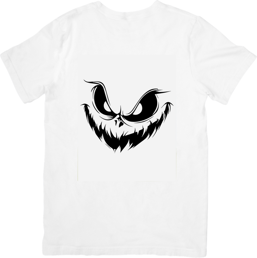 Scary Jack O Lantern Face T-Shirt | Spooky Halloween Graphic Tee | Creepy Pumpkin Gift