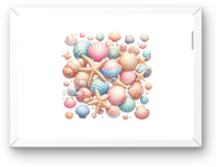 Thumbnail for Pastel Seashell Collection Wall Art | Watercolor Beach Shells Print | Coastal Bathroom Gift