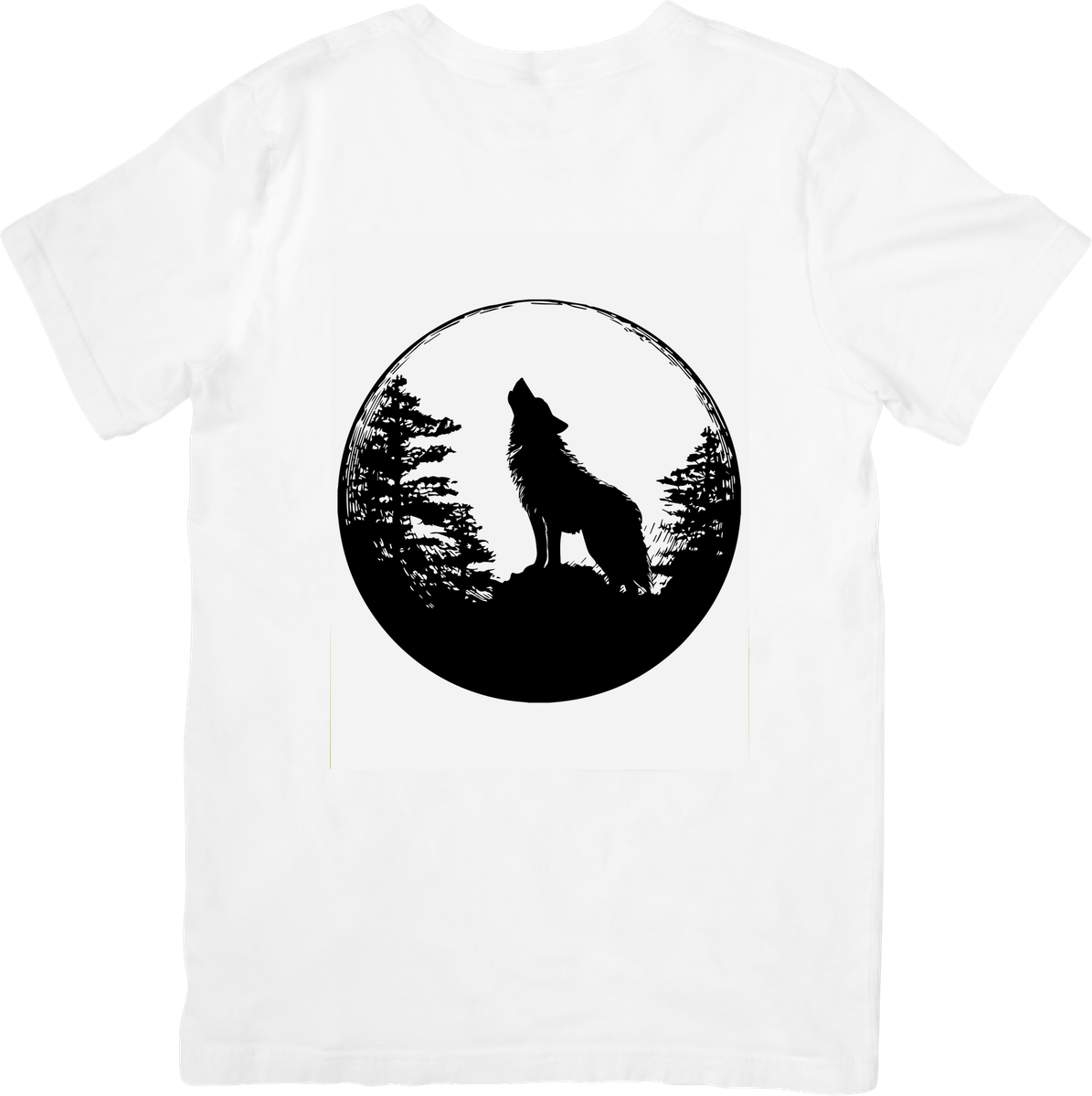 Howling Wolf Moon T-Shirt | Wilderness Forest Silhouette Graphic Tee | Nature Lover Gift