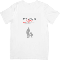 Thumbnail for My Dad Is A Hero T-Shirt Minimalist Father And Child Silhouette Graphic Tee Dad Gift
