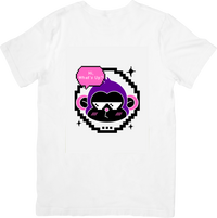 Thumbnail for Pixel Monkey Hi Whats Up T-Shirt Y2K Retro Funny Internet Graphic Tee Nostalgia Gift