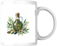 Thumbnail for Olive Oil Bottle Mug | Watercolor Mediterranean Coffee Mug | Kitchen Chef Gift