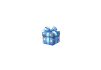 Thumbnail for Starry Blue Gift Box Throw Pillow | Watercolor Celestial Present Decorative Pillow | Holiday Gift