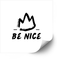 Thumbnail for Be Nice Crown Sticker Minimalist Holiday Motivational Vinyl Decal Christmas Stocking Stuffer