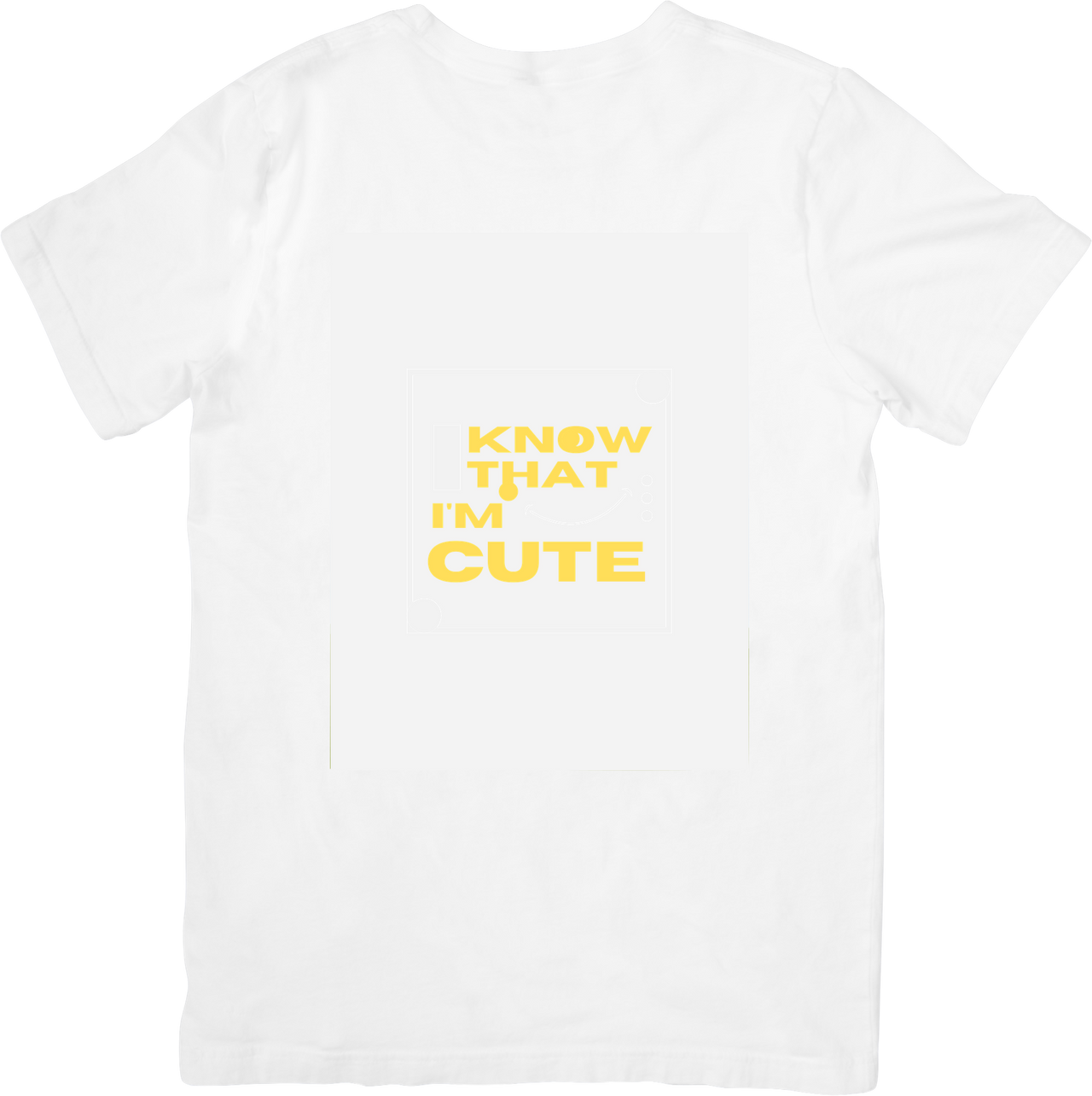 Know That I Am Cute T-Shirt Minimalist Bold Typography Graphic Tee