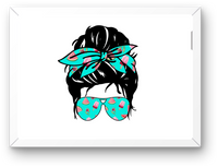 Thumbnail for Messy Bun Watermelon Sunglasses Wall Art | Summer Mom Life Print | Beach Lover Gift