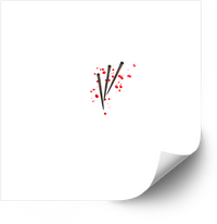 Thumbnail for Chopsticks With Splash Sticker Minimalist Japanese Food Vinyl Decal