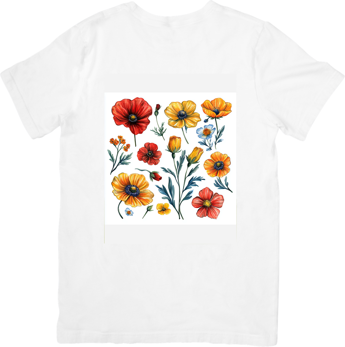 Watercolor Wildflowers T-Shirt | Colorful Floral Botanical Graphic Tee | Nature Lover Gift