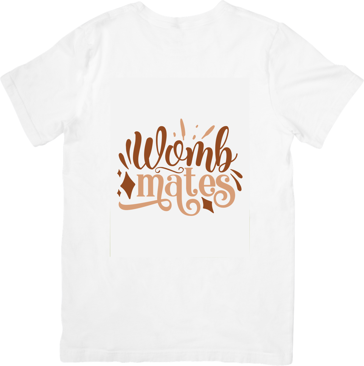 Womb Mates Twins T-Shirt | Funny Retro Typography Graphic Tee | Twin Sibling Gift