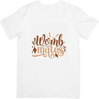 Thumbnail for Womb Mates Twins T-Shirt | Funny Retro Typography Graphic Tee | Twin Sibling Gift