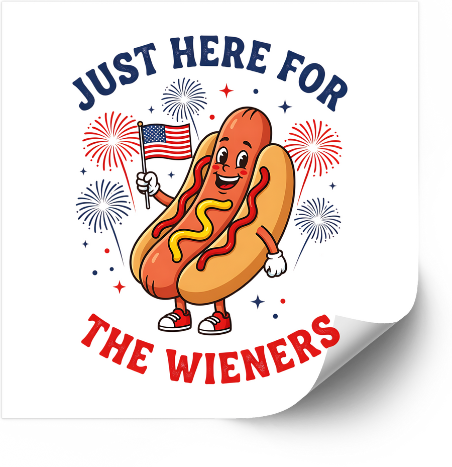 Hot Dog Enthusiast Sticker Patriotic Fourth of July Vinyl Decal Americana Humor