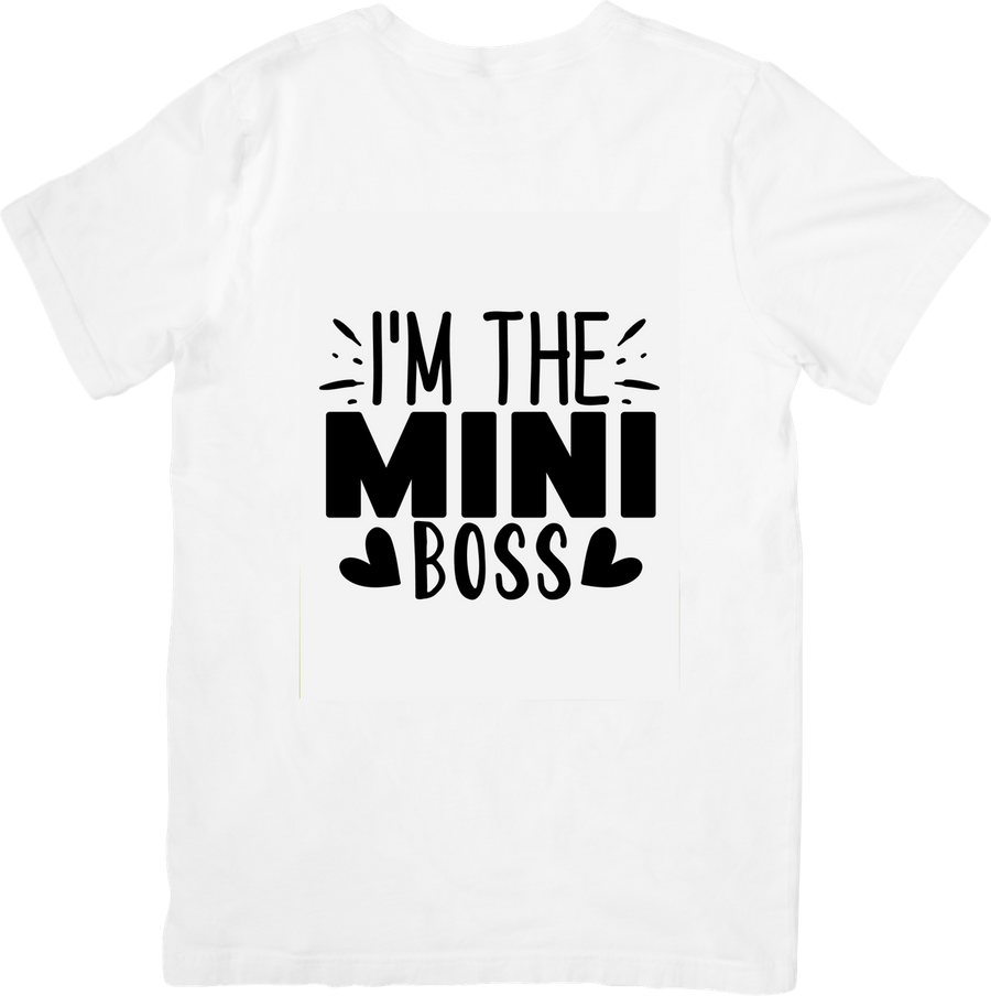 I'm The Mini Boss T-Shirt | Funny Toddler Kids Graphic Tee | Cute Children Gift