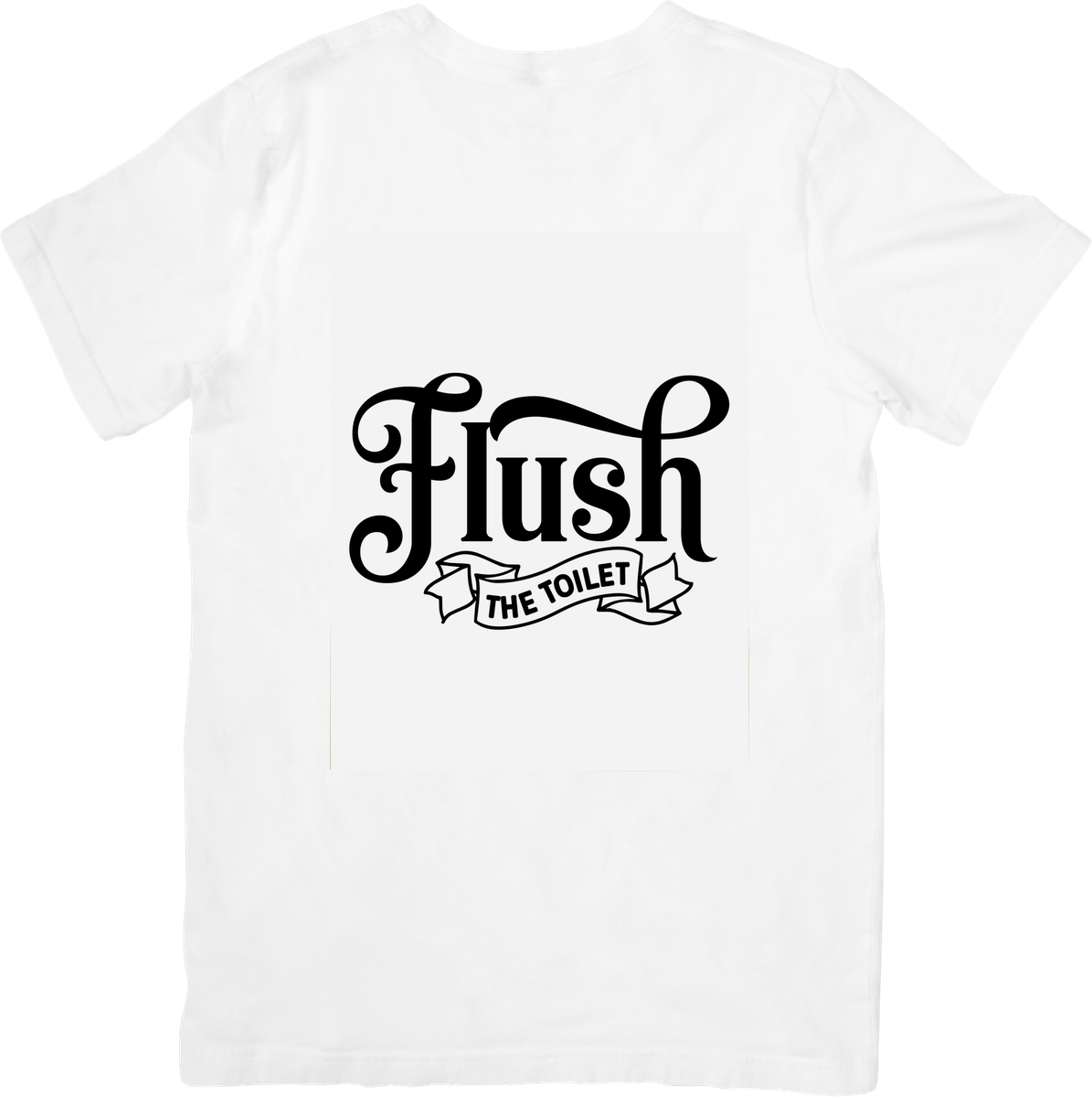 Flush The Toilet T-Shirt | Funny Vintage Bathroom Reminder Graphic Tee | Humor Gift