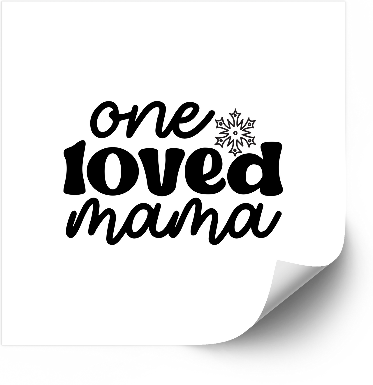 One Loved Mama Sticker Minimalist Mom Quote Vinyl Decal