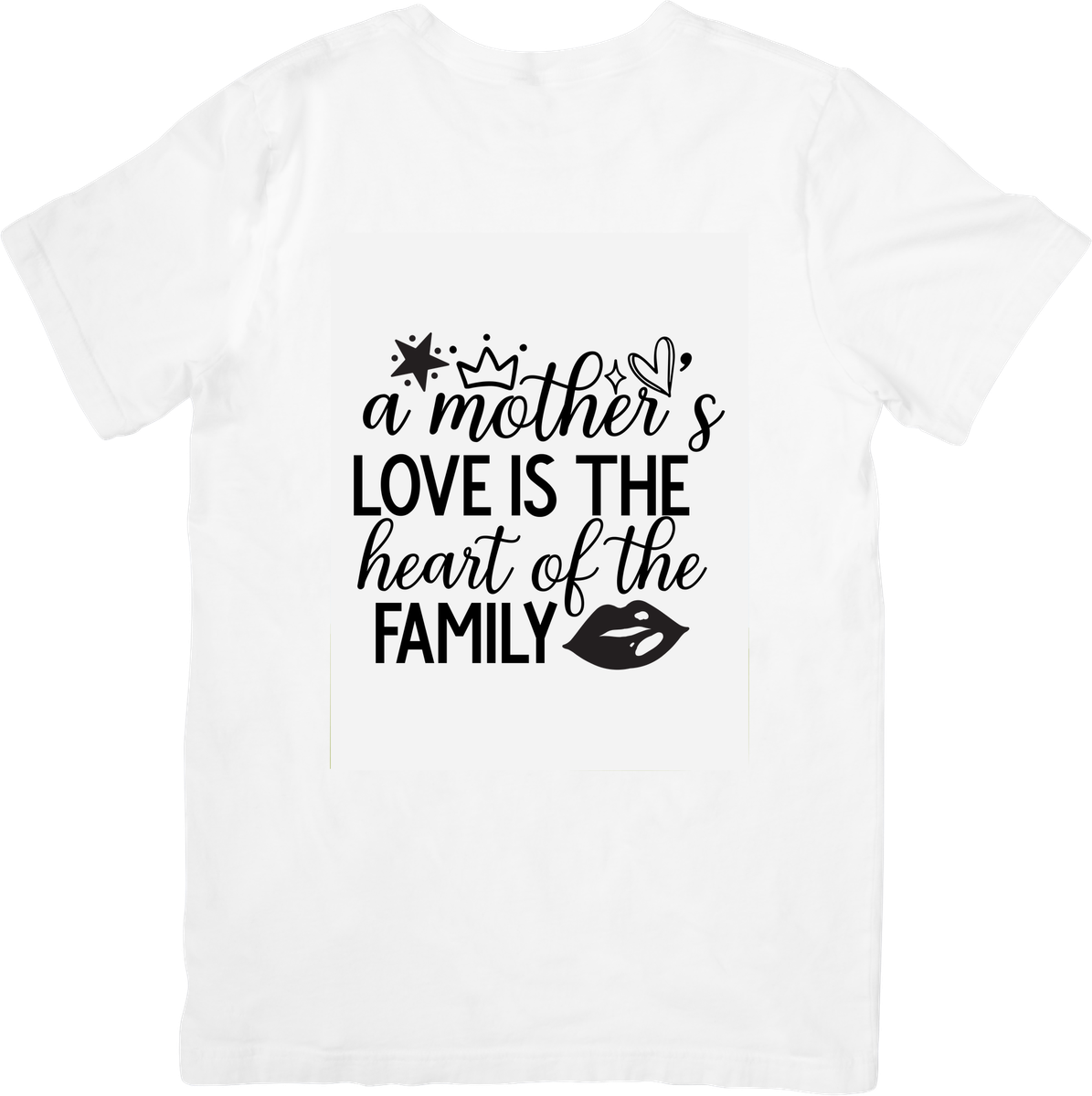 A Mother's Love T-Shirt | Heart Of The Family Graphic Tee | Mom Mother's Day Gift
