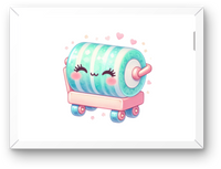 Thumbnail for Kawaii Sushi Roll Cart Wall Art | Cute Pastel Food Print | Kids Room Nursery Gift