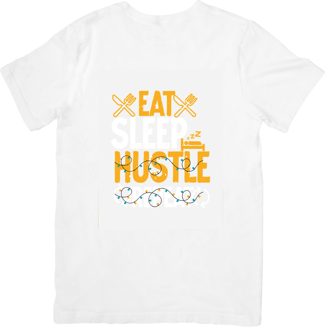 Eat Sleep Hustle T-Shirt Minimalist Motivational Grind Graphic Tee