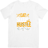 Thumbnail for Eat Sleep Hustle T-Shirt Minimalist Motivational Grind Graphic Tee