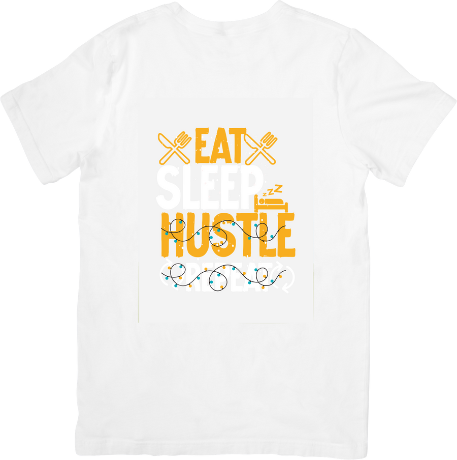 Eat Sleep Hustle T-Shirt Minimalist Motivational Grind Graphic Tee