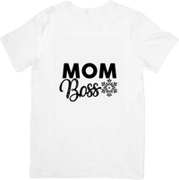 Thumbnail for Mom Boss T-Shirt Minimalist Empowerment Graphic Tee Mothers Day Gift