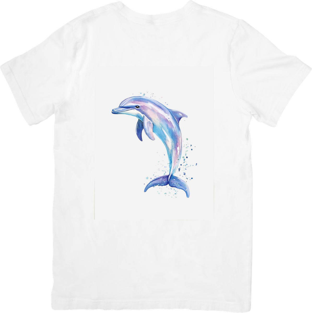 Watercolor Dolphin T-Shirt | Colorful Ocean Sea Life Graphic Tee | Marine Lover Gift